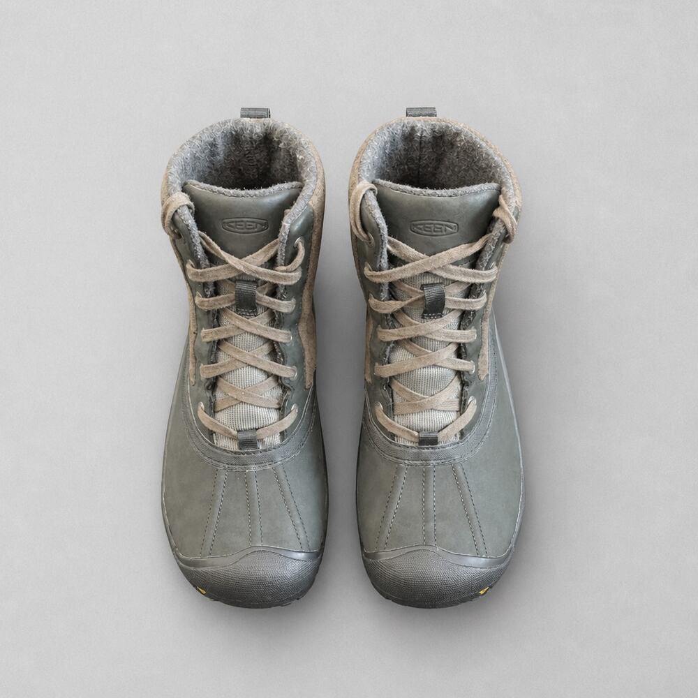 KEEN Incline Mid Waterproof Winter Boots Mens Size 9 Gray Insulated Snow 1007885
